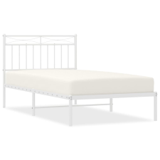 vidaXL fehér fém ágykeret fejtámlával 100x190 cm (373734) ágy és ágykellék