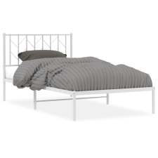 vidaXL fehér fém ágykeret fejtámlával 100x190 cm (374480) ágy és ágykellék