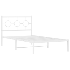 vidaXL fehér fém ágykeret fejtámlával 100x190 cm (376269) ágy és ágykellék