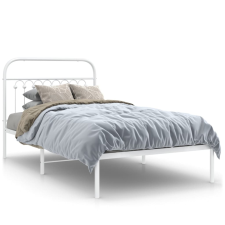 vidaXL fehér fém ágykeret fejtámlával 100x200 cm ágy és ágykellék