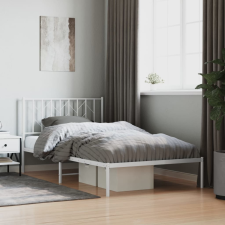 vidaXL fehér fém ágykeret fejtámlával 107x203 cm ágy és ágykellék