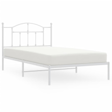 vidaXL fehér fém ágykeret fejtámlával 107x203 cm (353484) ágy és ágykellék