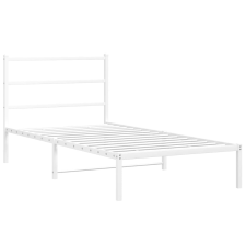 vidaXL fehér fém ágykeret fejtámlával 107x203 cm (355410) ágy és ágykellék