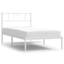vidaXL fehér fém ágykeret fejtámlával 107x203 cm (355508) ágy és ágykellék
