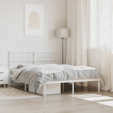 vidaXL fehér fém ágykeret fejtámlával 120 x 200 cm ágy és ágykellék