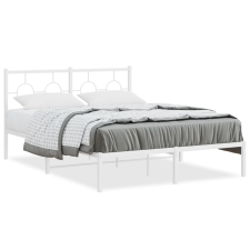 vidaXL fehér fém ágykeret fejtámlával 140 x 190 cm ágy és ágykellék