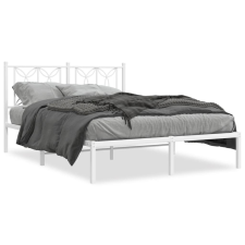 vidaXL fehér fém ágykeret fejtámlával 140 x 190 cm ágy és ágykellék