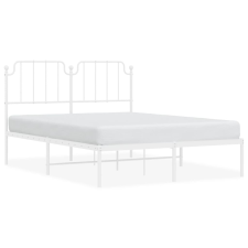 vidaXL fehér fém ágykeret fejtámlával 140 x 190 cm (373936) ágy és ágykellék