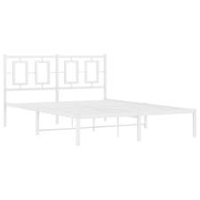 vidaXL fehér fém ágykeret fejtámlával 140 x 190 cm (374290) ágy és ágykellék