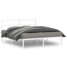 vidaXL fehér fém ágykeret fejtámlával 150 x 200 cm ágy és ágykellék