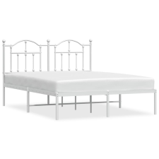 vidaXL fehér fém ágykeret fejtámlával 150 x 200 cm (353490) ágy és ágykellék