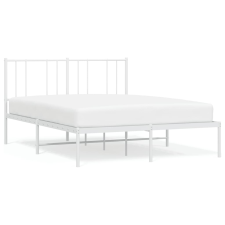 vidaXL fehér fém ágykeret fejtámlával 160 x 200 cm (352532) ágy és ágykellék