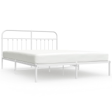 vidaXL fehér fém ágykeret fejtámlával 160 x 200 cm (352630) ágy és ágykellék