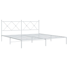 vidaXL fehér fém ágykeret fejtámlával 183 x 213 cm ágy és ágykellék