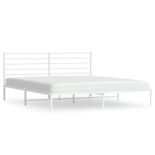 vidaXL fehér fém ágykeret fejtámlával 183 x 213 cm (352373) ágy és ágykellék