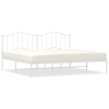 vidaXL fehér fém ágykeret fejtámlával 193 x 203 cm (373844) ágy és ágykellék