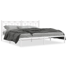 vidaXL fehér fém ágykeret fejtámlával 200 x 200 cm ágy és ágykellék