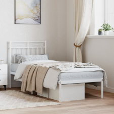 vidaXL fehér fém ágykeret fejtámlával 80x200 cm ágy és ágykellék