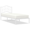 vidaXL fehér fém ágykeret fejtámlával 90x190 cm (373830)