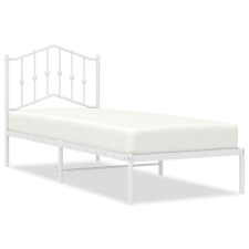 vidaXL fehér fém ágykeret fejtámlával 90x190 cm (373830) ágy és ágykellék