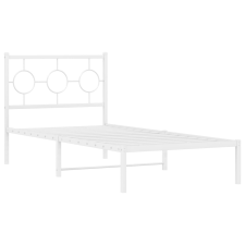 vidaXL fehér fém ágykeret fejtámlával 90x190 cm (376267) ágy és ágykellék