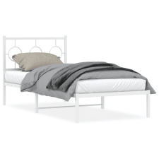 vidaXL Fehér fém ágykeret fejtámlával 90x200 cm ágy és ágykellék