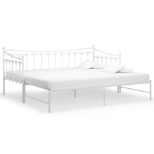 vidaXL fehér fém kihúzható kanapéágy-keret 90 x 200 cm (324759) ágy és ágykellék