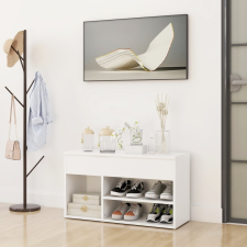 vidaXL fehér forgácslap cipőtároló pad 80 x 30 x 45 cm bútor