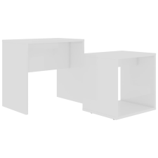 vidaXL fehér forgácslap dohányzóasztal szett 48 x 30 x 45 cm (802885) bútor