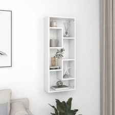 vidaXL fehér forgácslap fali polc 36 x 16 x 90 cm bútor