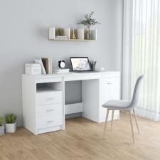 vidaXL fehér forgácslap íróasztal 140 x 50 x 76 cm íróasztal