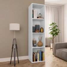 vidaXL Fehér forgácslap könyv-/TV-szekrény 36 x 30 x 143 cm bútor
