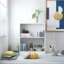 vidaXL fehér forgácslap könyvespolc 60 x 24 x 74,5 cm bútor