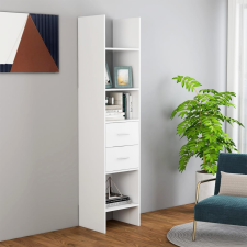 vidaXL fehér forgácslap könyvszekrény 40 x 35 x 180 cm bútor
