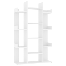 vidaXL fehér forgácslap könyvszekrény 86 x 25,5 x 140 cm (808900) bútor