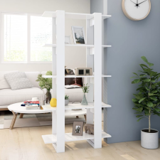 vidaXL fehér forgácslap könyvszekrény/térelválasztó 80 x 30 x 160 cm bútor