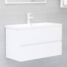 vidaXL fehér forgácslap mosdószekrény 80 x 38,5 x 45 cm fürdőszoba bútor