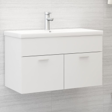 vidaXL fehér forgácslap mosdószekrény 80 x 38,5 x 46 cm fürdőszoba bútor