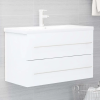 vidaXL Fehér forgácslap mosdószekrény 80 x 38,5 x 48 cm