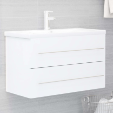 vidaXL Fehér forgácslap mosdószekrény 80 x 38,5 x 48 cm fürdőszoba bútor
