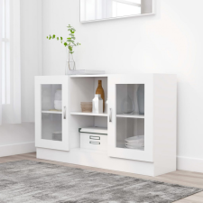 vidaXL fehér forgácslap vitrinszekrény 120 x 30,5 x 70 cm bútor