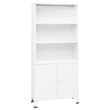 vidaXL Fehér ipari stílusú acél könyvespolc 80 x 32 x 180 cm bútor