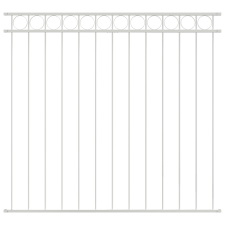 vidaXL Fehér Kerítéspanel 1,7x1,2 m Acél (42003928) építőanyag