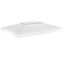 vidaXL Fehér kétszintes pavilon-tetőponyva 310 g/m² 4 x 3 m kerti bútor