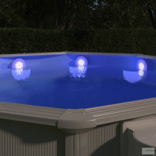 vidaXL Fehér lemeríthető LED-es úszómedence-lámpa távirányítóval medence kiegészítő