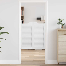vidaXL fehér lengőajtók lamellás kialakítású 2 pár 90x80 cm építőanyag