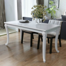 vidaXL fehér magasfényű étkezőasztal 116 x 66 x 76 cm bútor