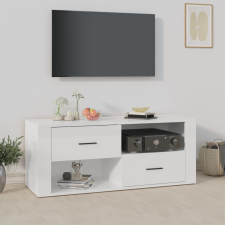 vidaXL fehér magasfényű szerelt fa TV-szekrény 100x35x40 cm bútor