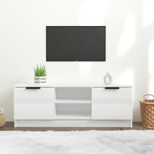 vidaXL Fehér magasfényű szerelt fa tv-szekrény 102x35x36,5 cm bútor
