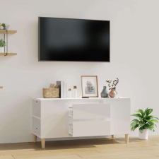 vidaXL fehér magasfényű szerelt fa TV-szekrény 102x44,5x50 cm bútor